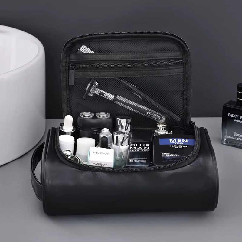 Trousse de toilette rétro imperméable – Mixte & pratique