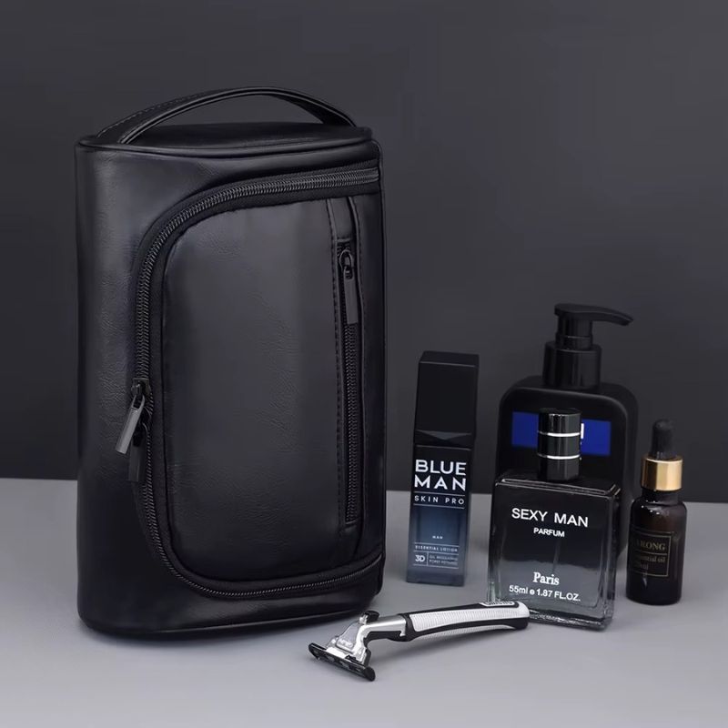 Trousse de toilette rétro imperméable – Mixte & pratique