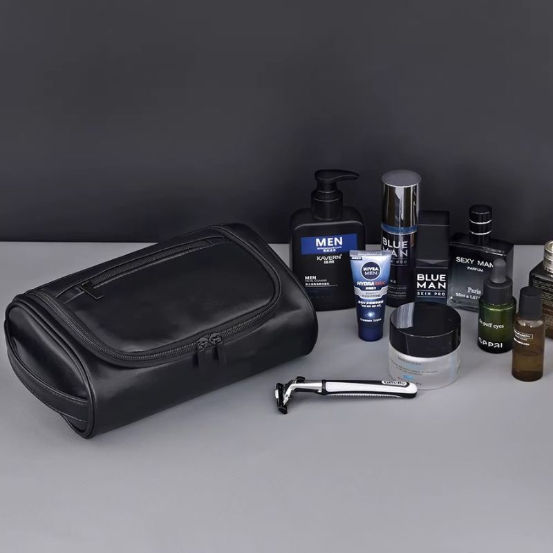 Trousse de toilette rétro imperméable – Mixte & pratique