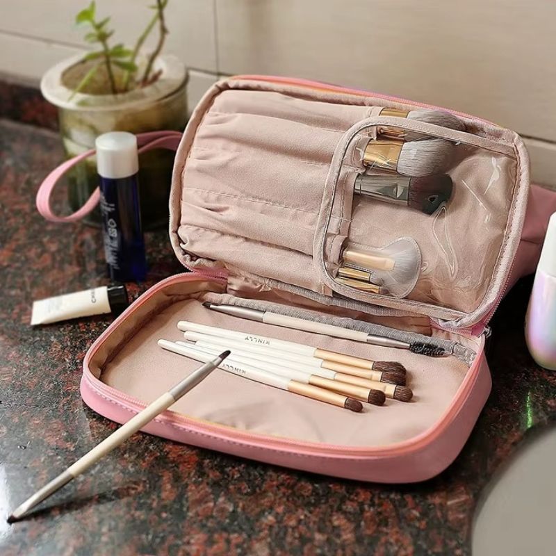 Trousse maquillage imperméable – Double compartiment pratique
