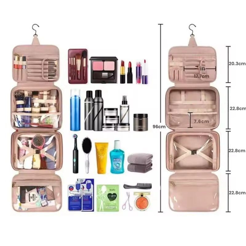 Trousse de toilette voyage suspendue 4 compartiments