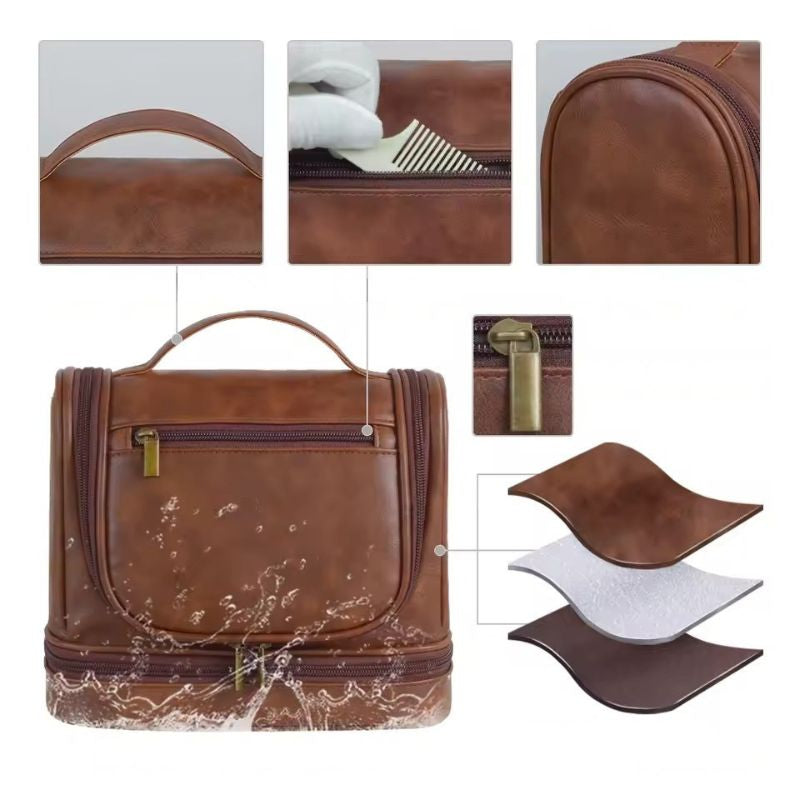 Trousse de toilette homme grande capacité imperméable