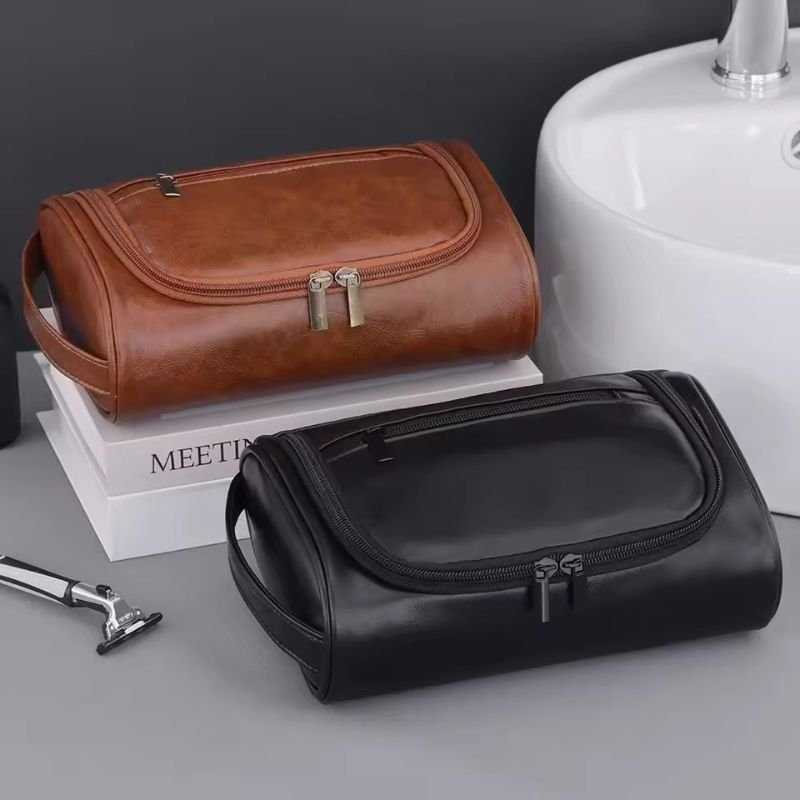 Trousse de toilette rétro imperméable – Mixte & pratique