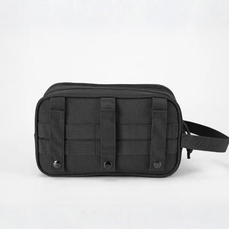 Trousse de toilette tissu suspendue avec crochet – Compacte et robuste