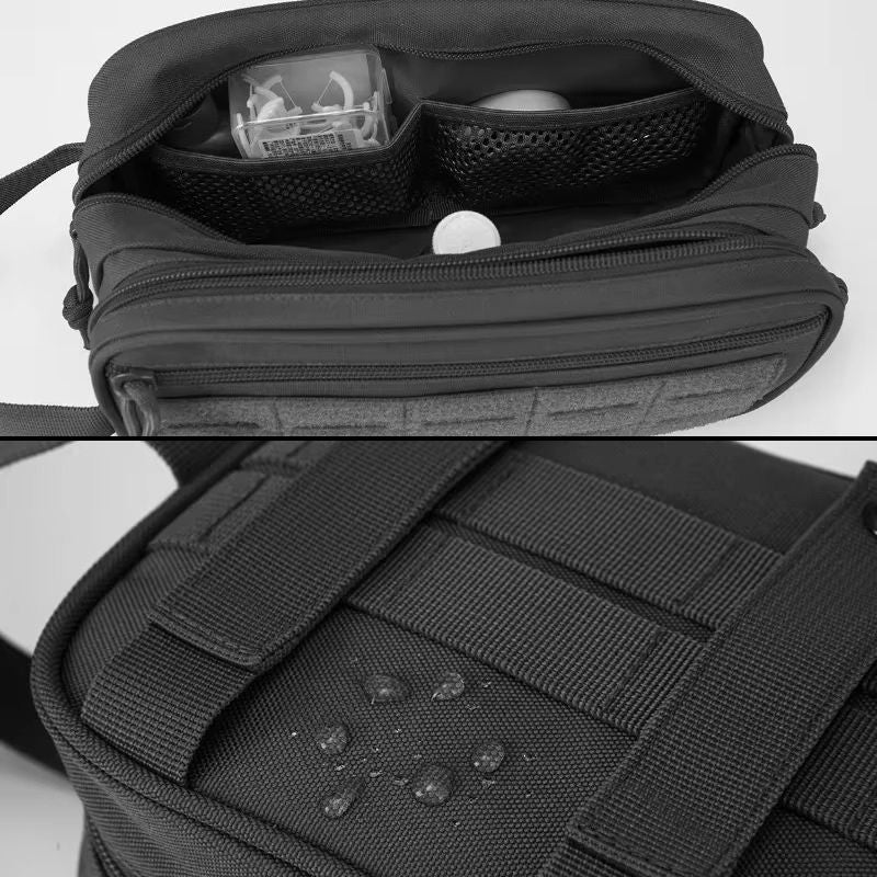 Trousse de toilette tissu suspendue avec crochet – Compacte et robuste