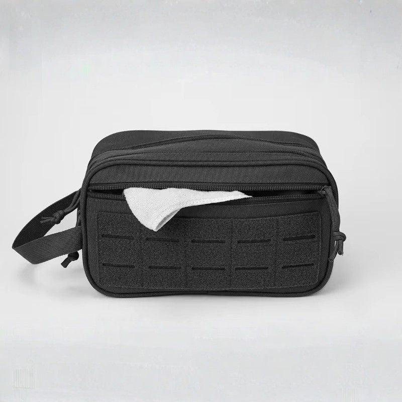 Trousse de toilette tissu suspendue avec crochet – Compacte et robuste