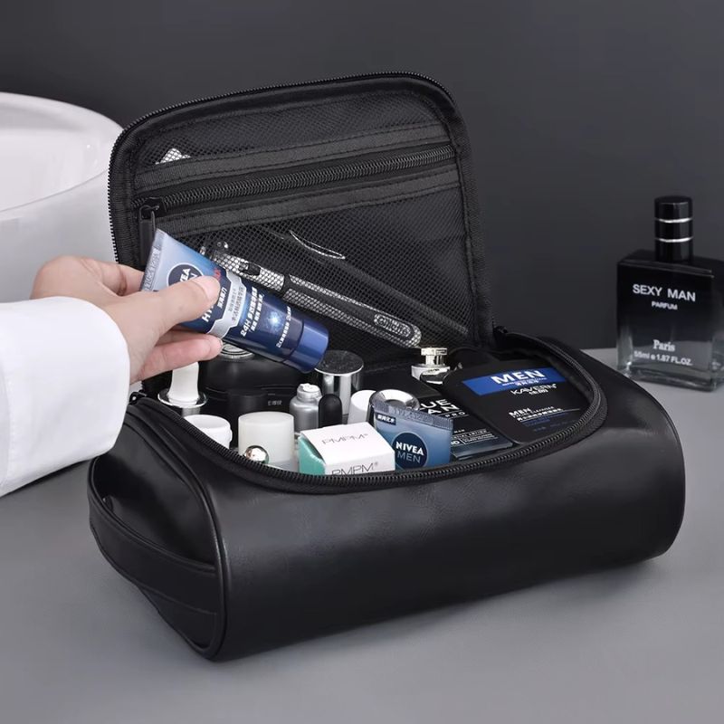 Trousse de toilette rétro imperméable – Mixte & pratique