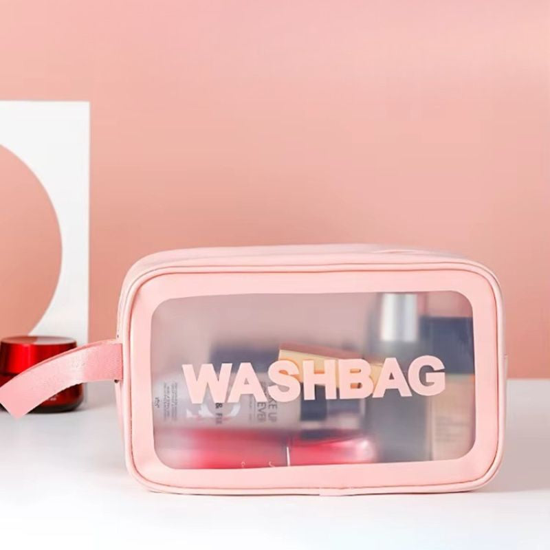 Trousse toilette transparente PVC – Imperméable & pratique