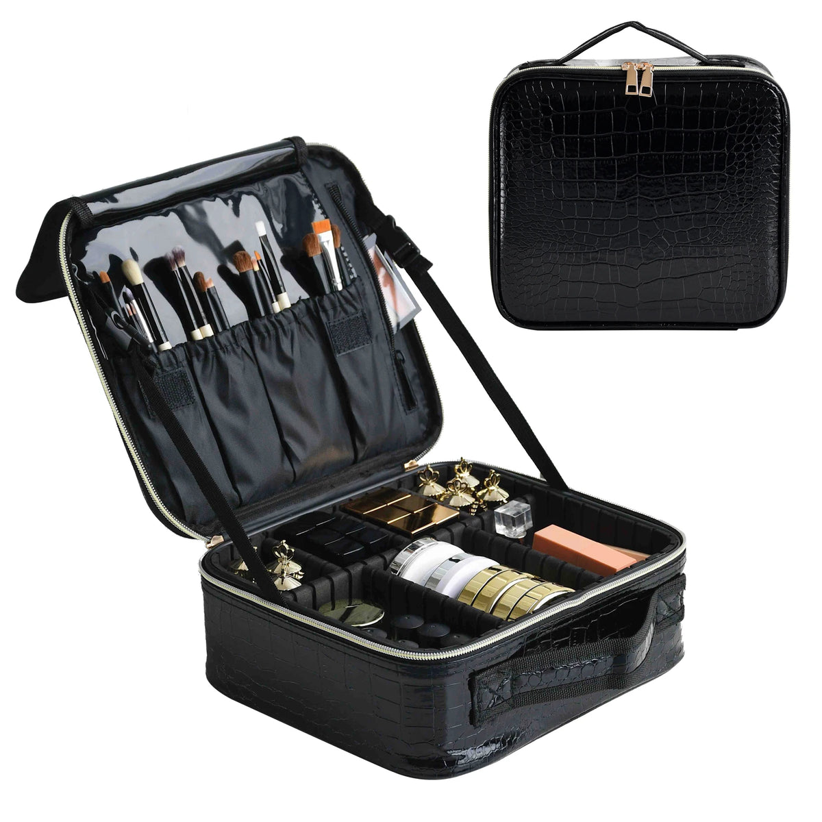 Trousse maquillage rigide modulable – grand format pro
