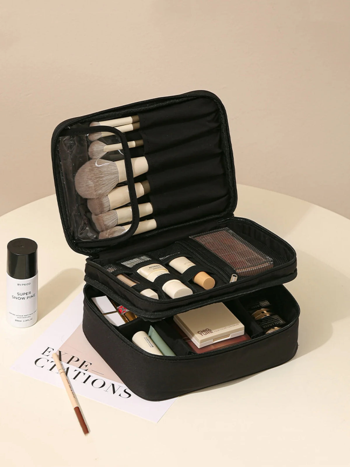 Trousse maquillage double compartiment - Lucie
