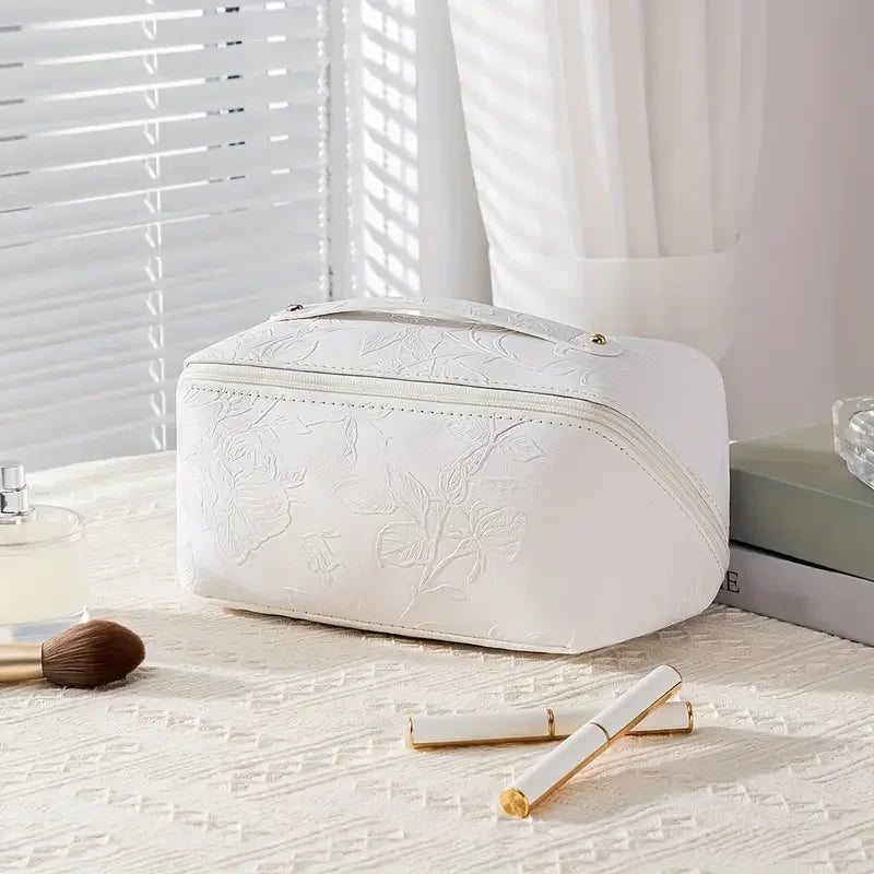 Trousse maquillage vintage – Grand compartiment pratique