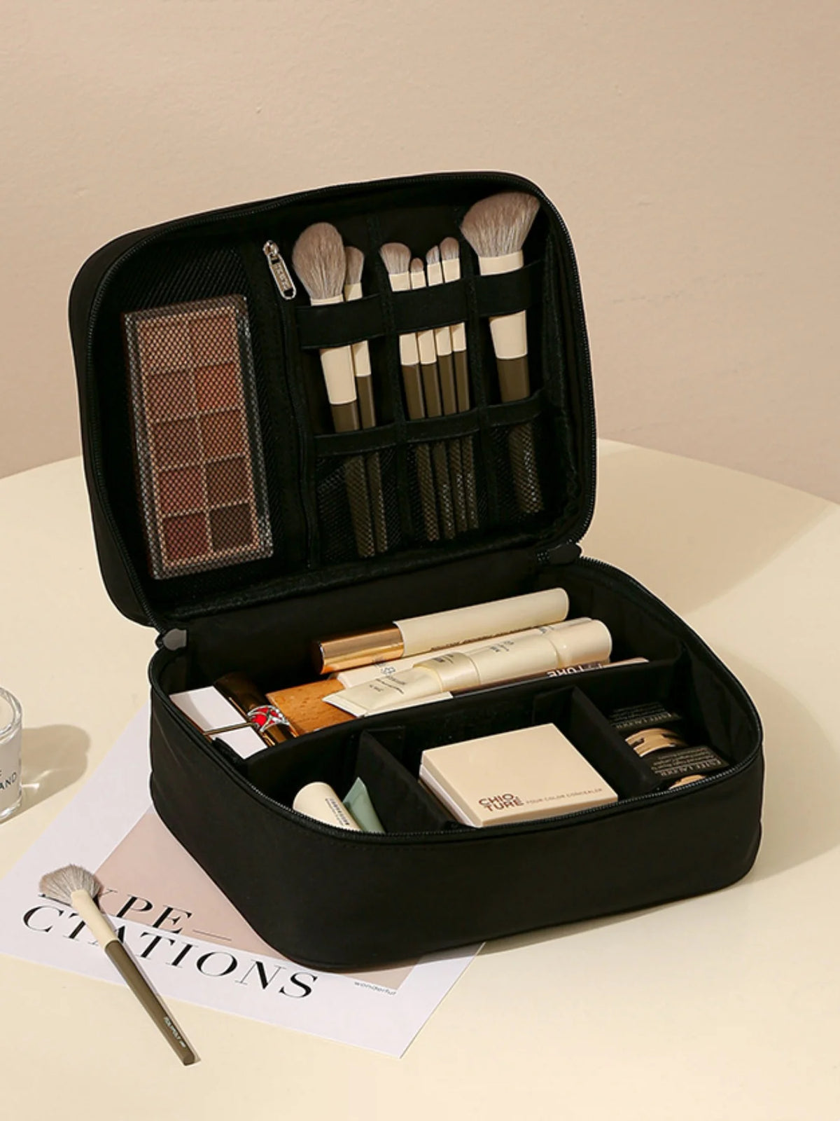Trousse maquillage double compartiment - Lucie