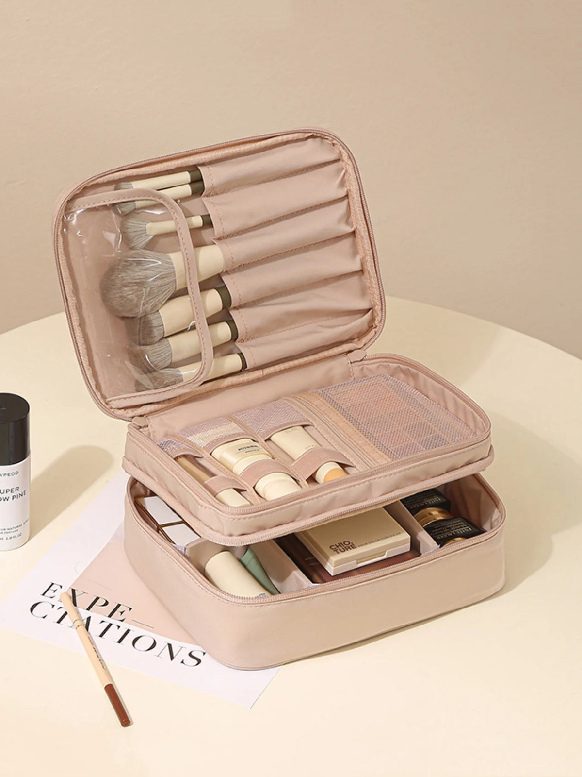 Trousse maquillage double compartiment - Lucie