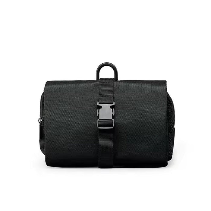 Trousse de toilette suspendue pliable à poches filet