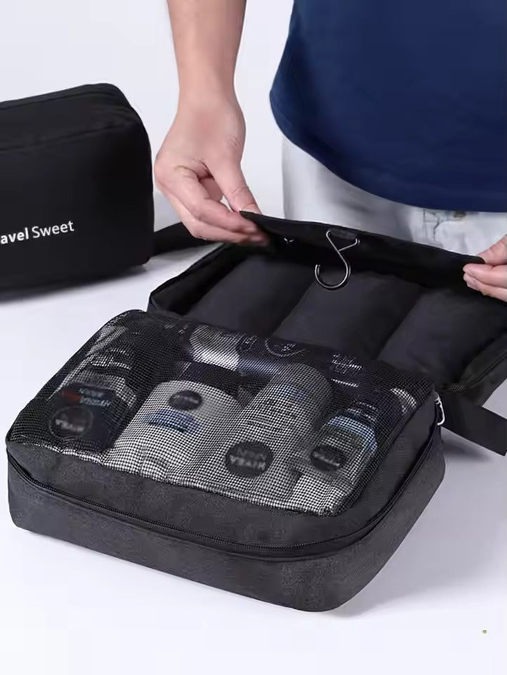 Trousse de toilette suspendue étanche à compartiments