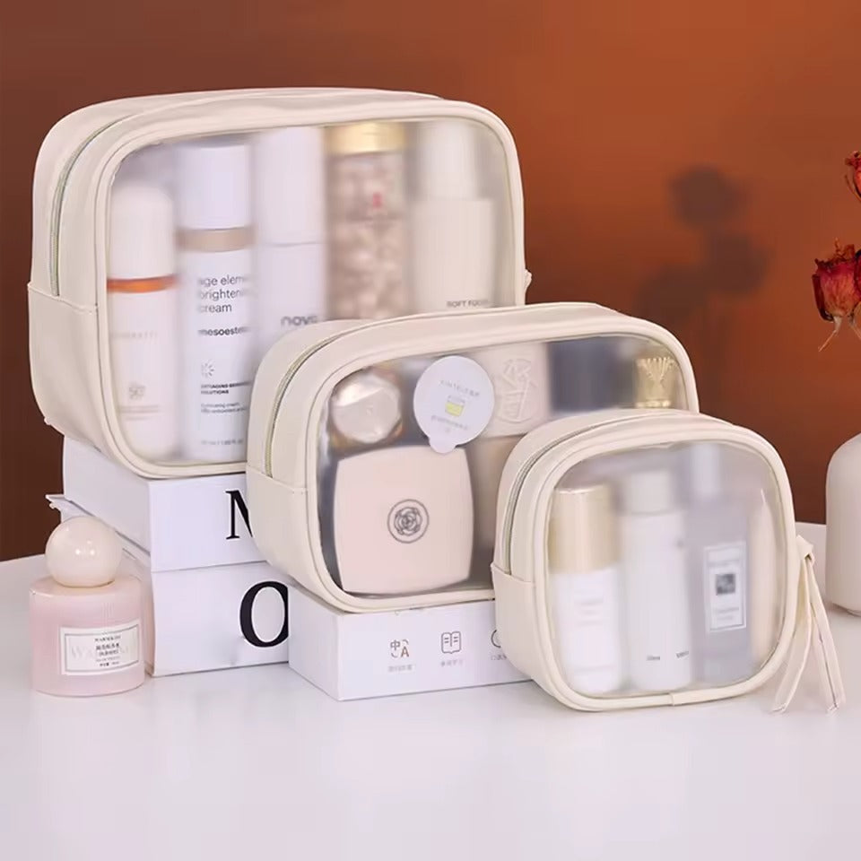 Trousse maquillage transparente imperméable