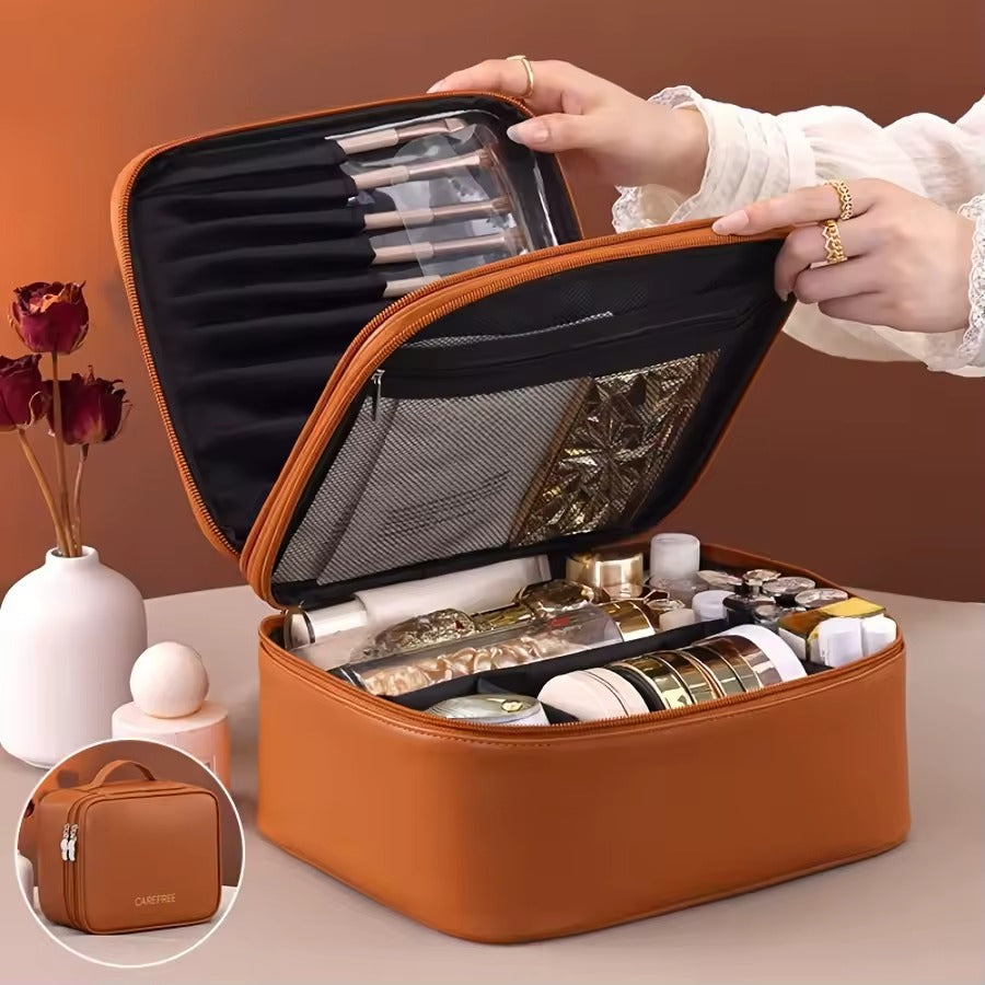 Trousse maquillage rigide – Grande capacité & élégante