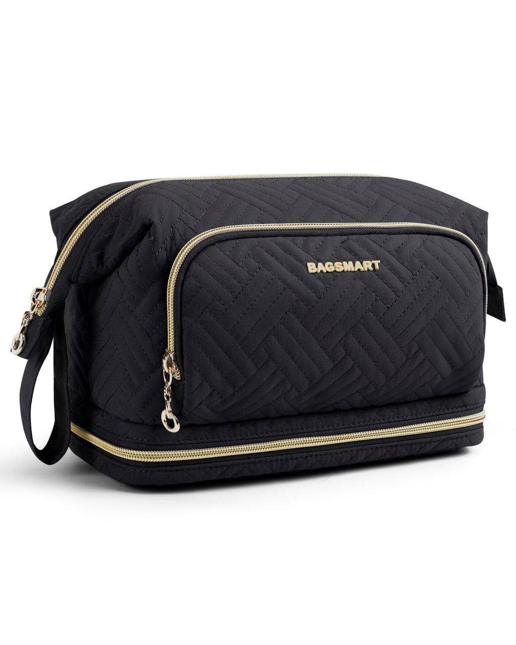 Trousse maquillage grande capacité matelassée – Box stylée & pratique