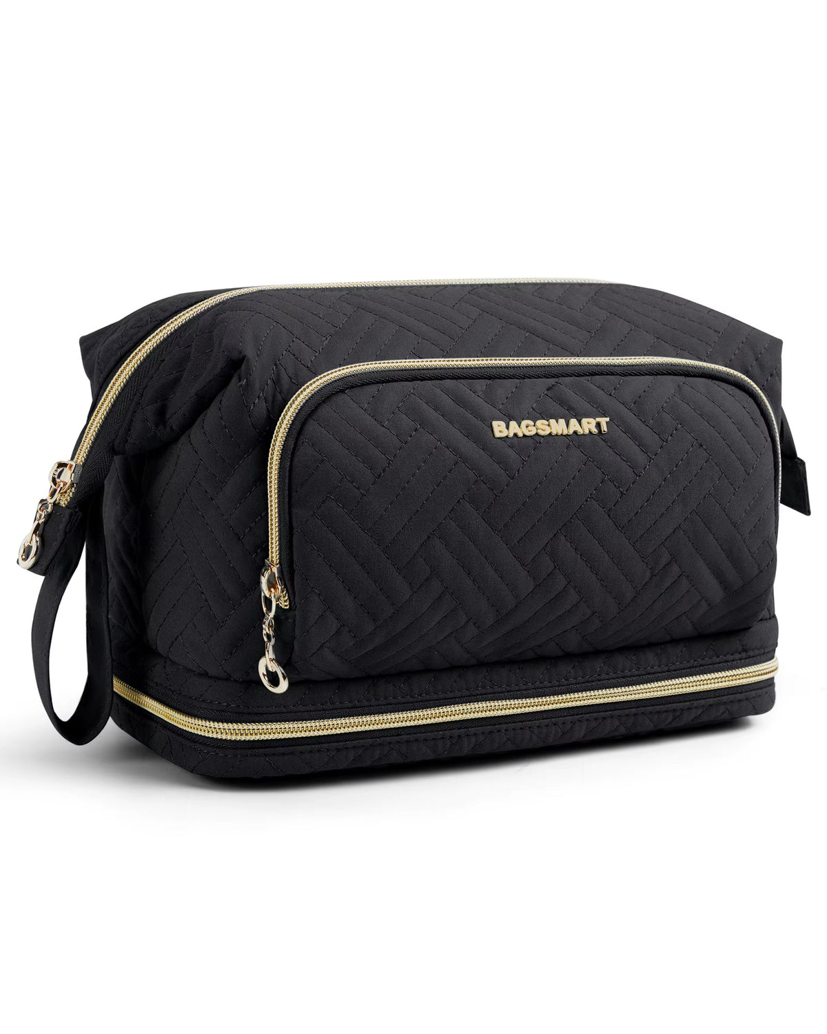 Trousse maquillage grande capacité matelassée – Box stylée & pratique