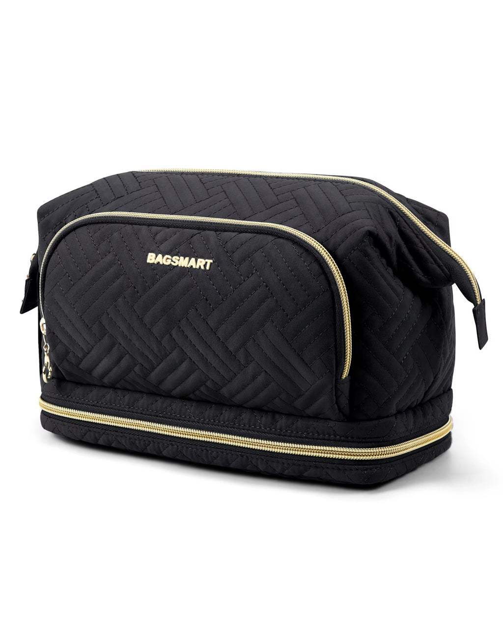 Trousse maquillage grande capacité matelassée – Box stylée & pratique